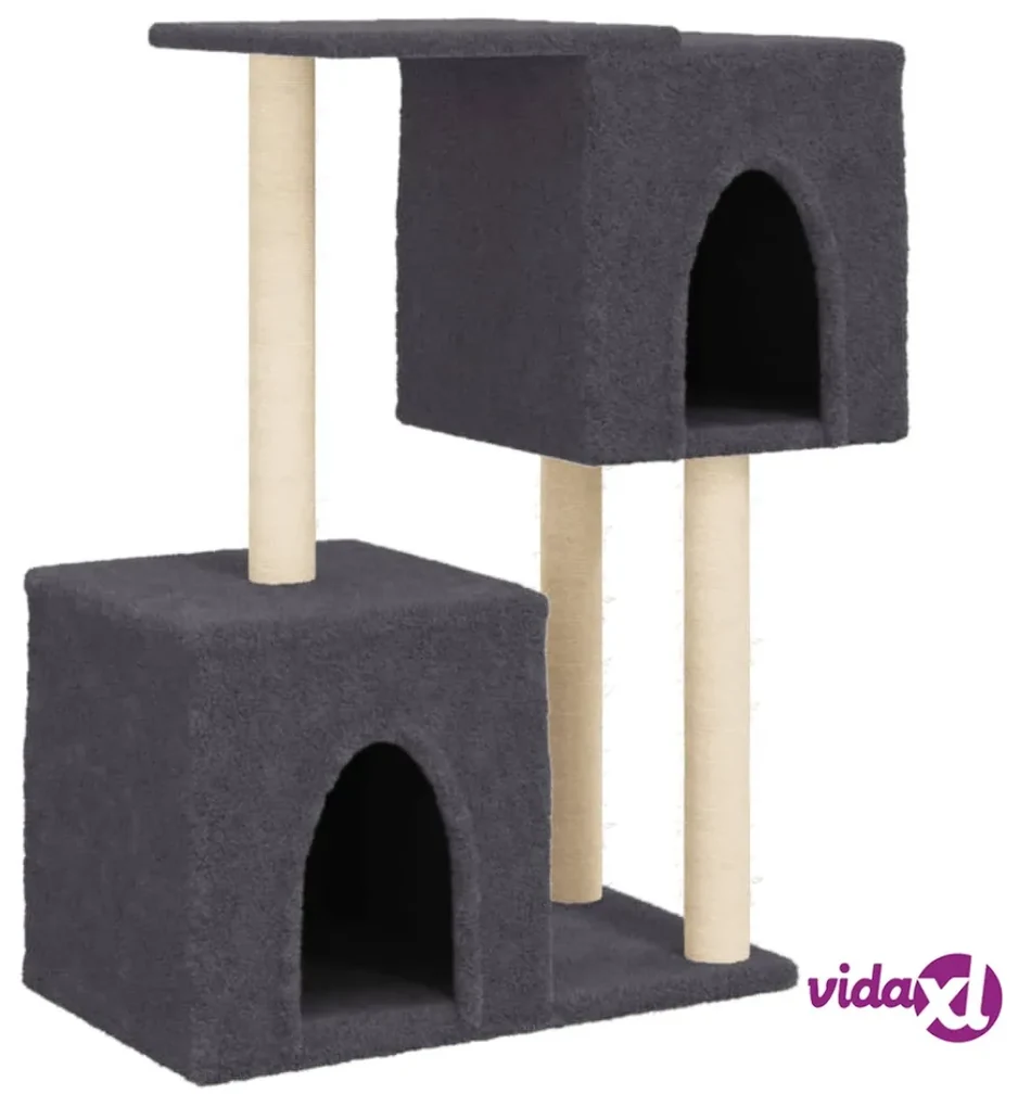 vidaXL Albero per Gatti con Tappeto Tiragraffi in Sisal 62 cm