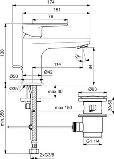 Ideal Standard Cerafine O Miscelatore Monocomando Lavabo Con Asta Cromo