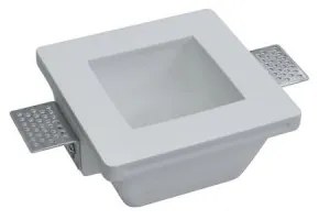 Portafaretto GU10 e MR16 in Gesso Pitturabile Quadrato Ø120x120 mm Materiale Gesso
