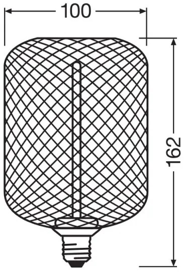 Lampadina LED dimmerabile DECOR FILAMENT E27/3,5W/230V 1800K nero - Osram