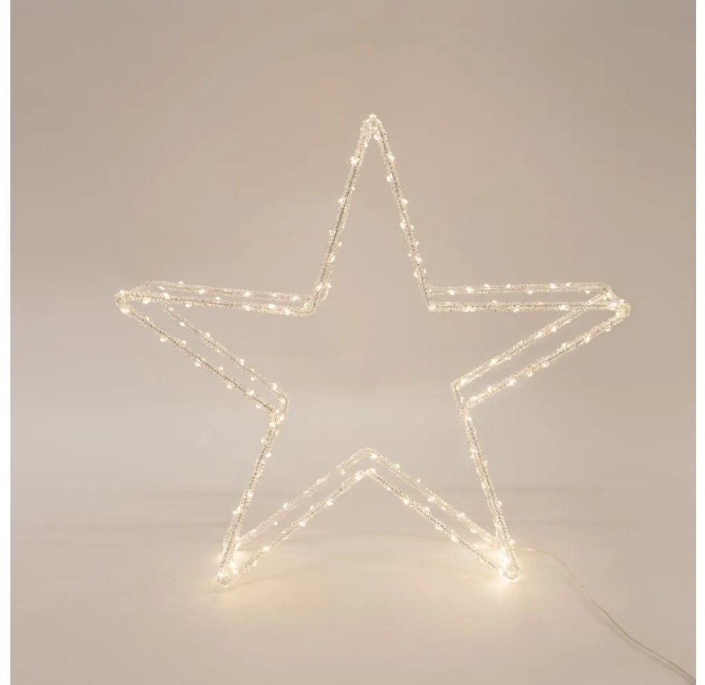 Stella natalizia LED da esterno 60 cm, 140 LED / 2,1 W / 230 V, IP44, bianco caldo