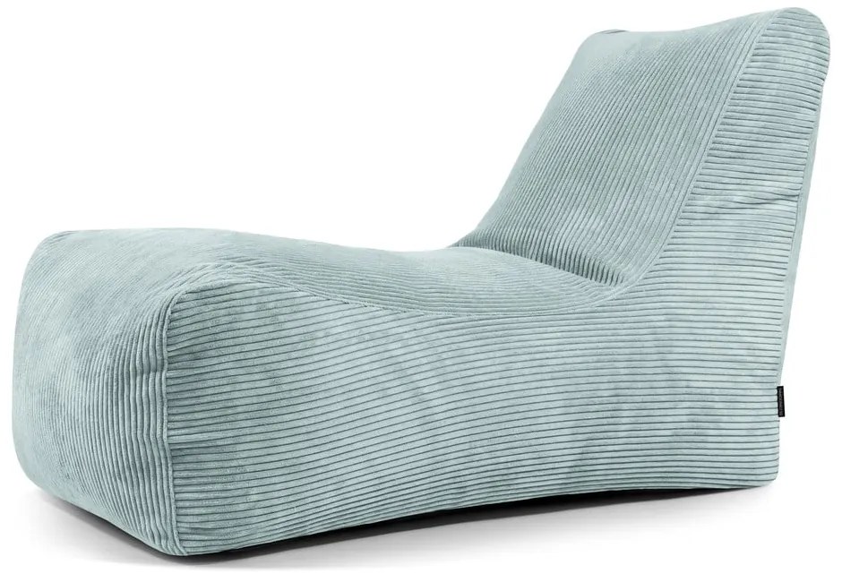 Puof a sacco color menta con rivestimento in velluto a coste Lounge – SLOWDOWN