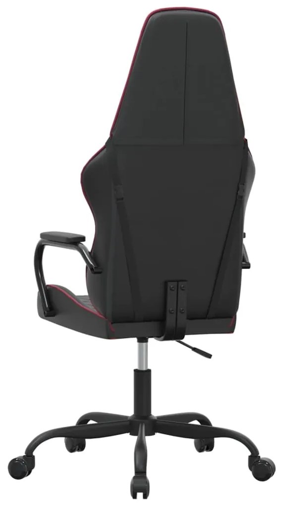 Sedia gaming nero e rosso vino in similpelle