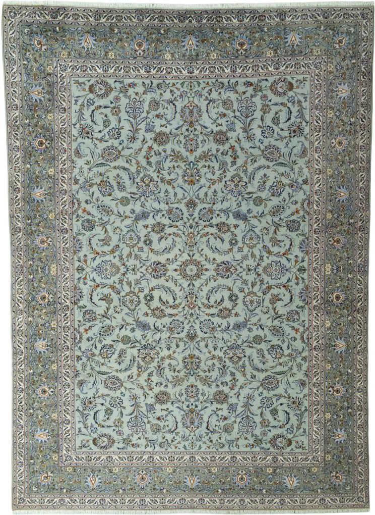 Kashan Tappeto persiano 300 x 420 Blu (Iran) Annodato A Mano