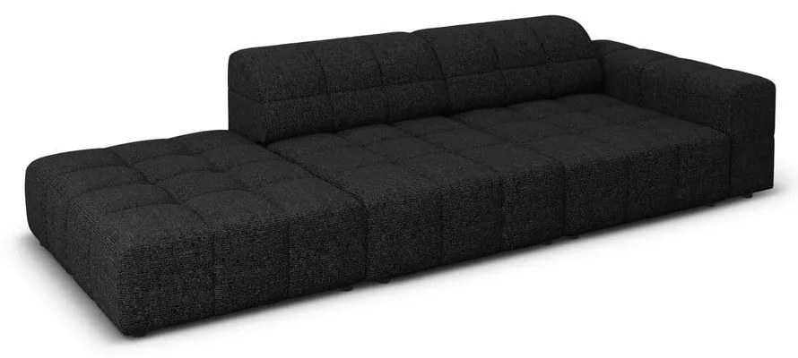 Chaise-lounge nera/color antracite (con penisola a destra) Chicago – Cosmopolitan Design