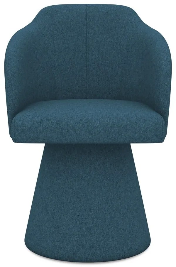 Sedia da pranzo blu in imbottito Kanoa – Makamii