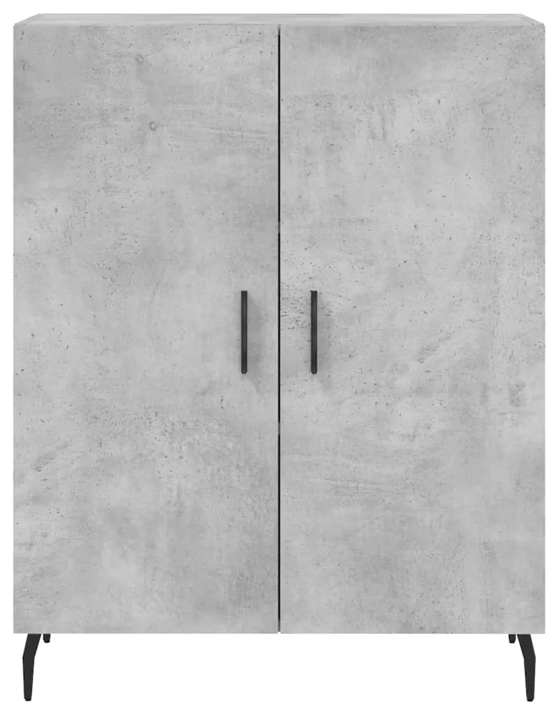 Credenza Grigio Cemento 69,5x34x180 cm in Legno Multistrato