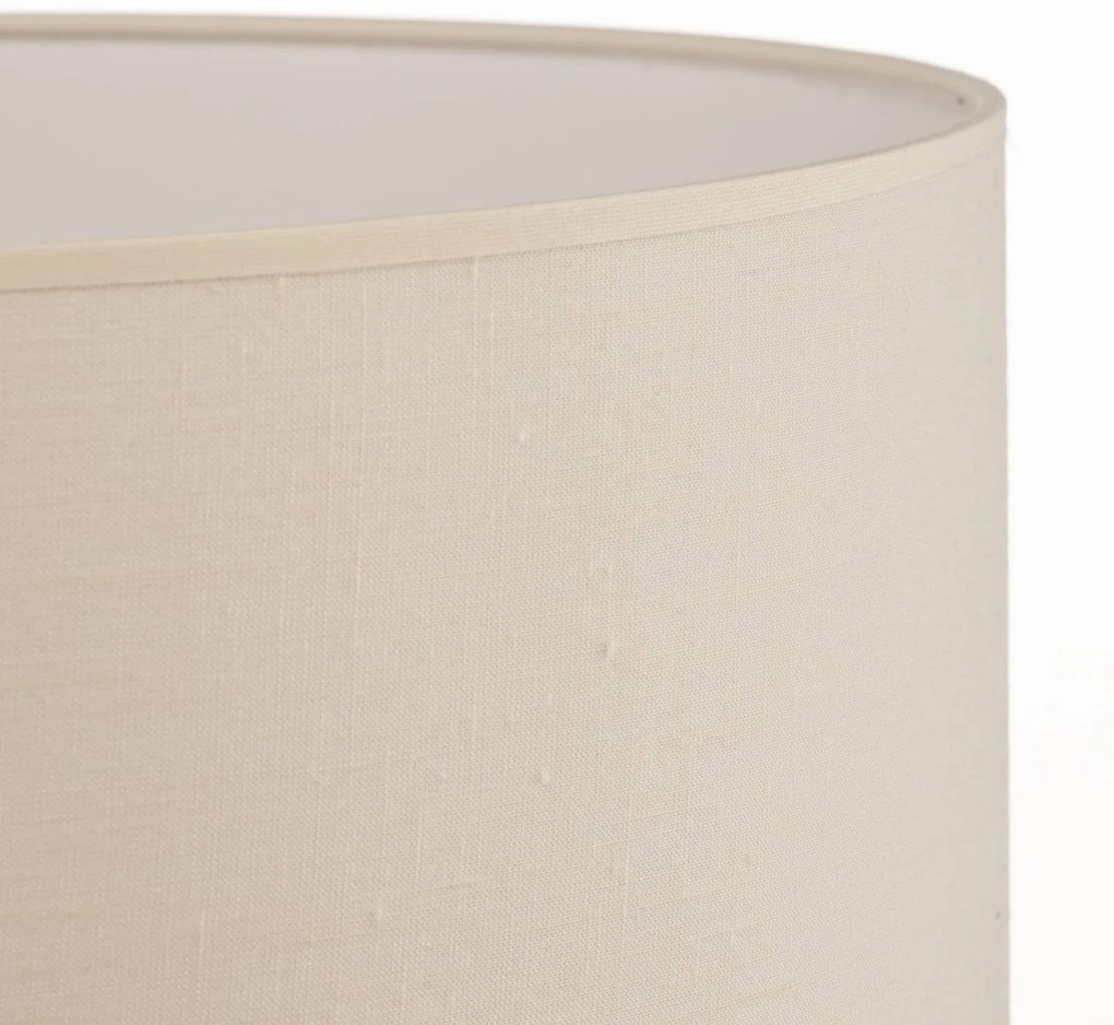 Paralume Roller in cotone ecru Ø50cm altezza 30cm Duolla, Crema / Ambra, Tessuto / Stoffa / Seta