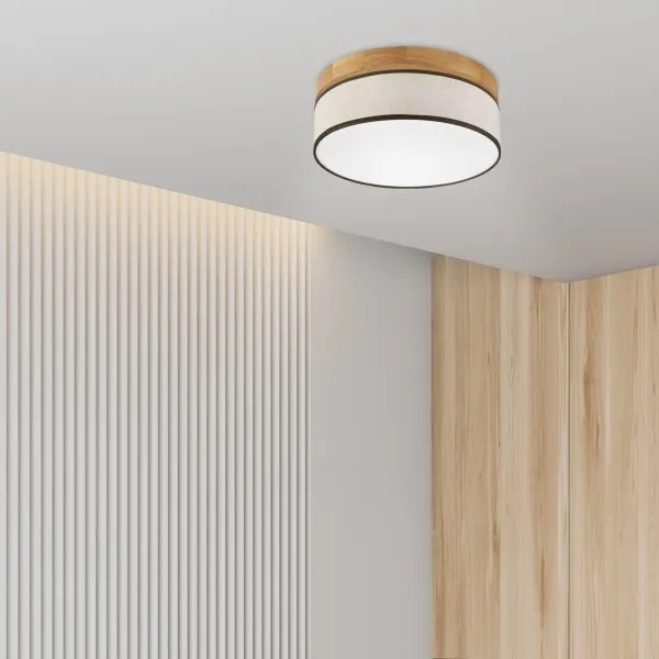 Brilagi - Plafoniera LED da soffitto BELLADONNA LED/20W/230V Ø 30 cm crema/rovere