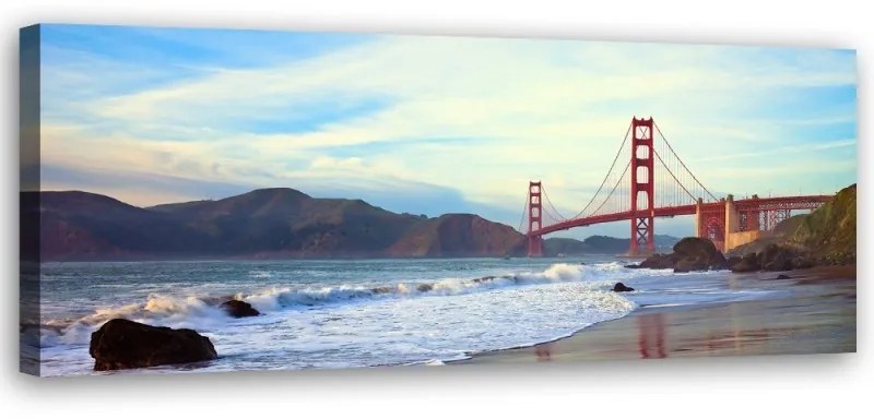 Quadro su tela, New York Golden Gate  Dimensioni 150x50