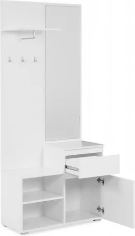 Mobile ingresso Image41B bianco con specchio