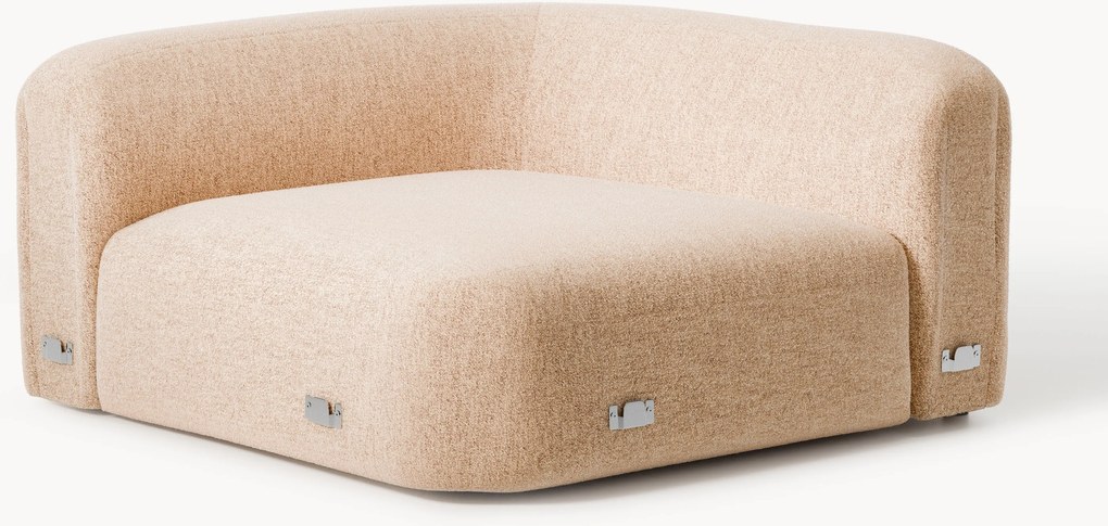 Modulo angolare arrotondato in bouclé Wolke