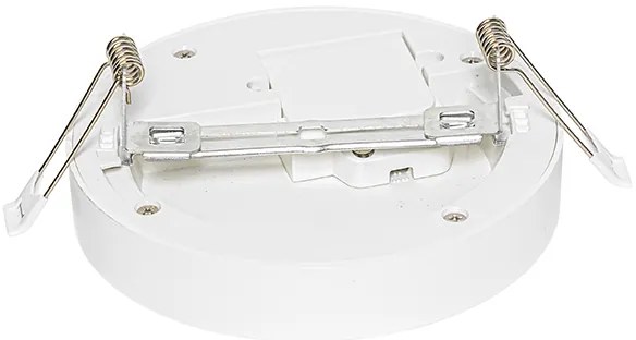 Set di 6 faretti da incasso o a plafone bianchi 14 cm con LED dimmerabile a 3 livelli con interruttore DIP - Trans