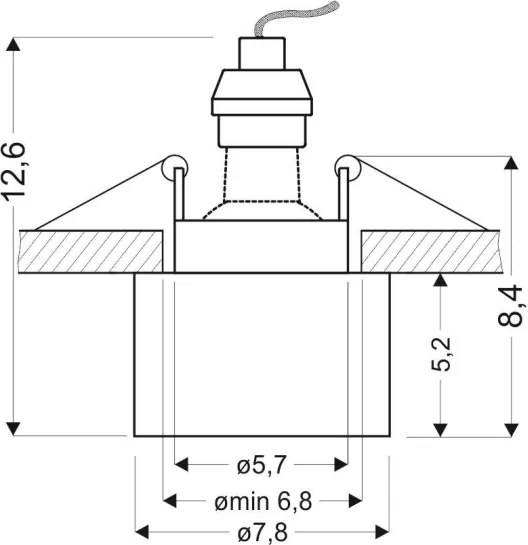 Lampada da incasso TUBA 1xGU10/50W/230V