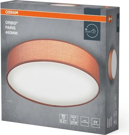 Osram - Plafoniera ORBIS PARIS 3xE27/15W/230V Ø 48 cm marrone