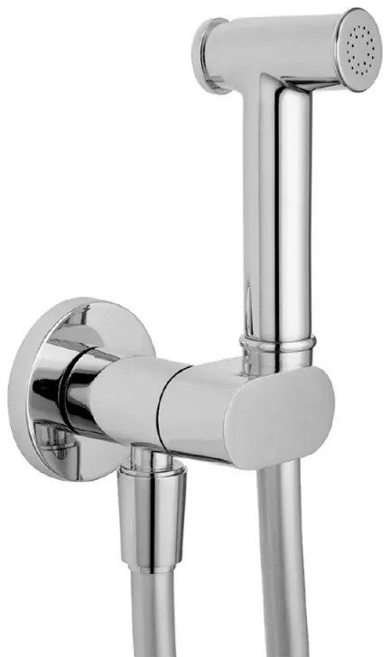 Idroscopino tondo in ottone cromato con tubo flessibile silver