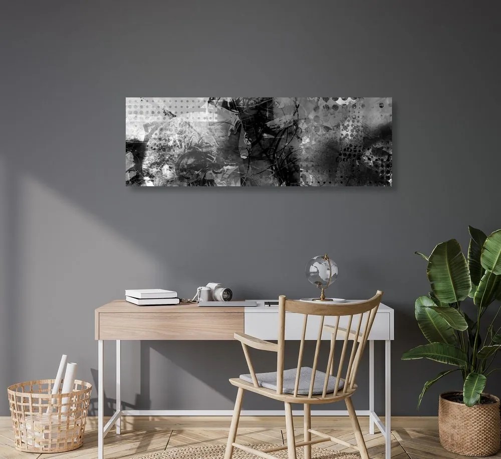 Stampa su tela – Pittura mediatica moderna in bianco e nero