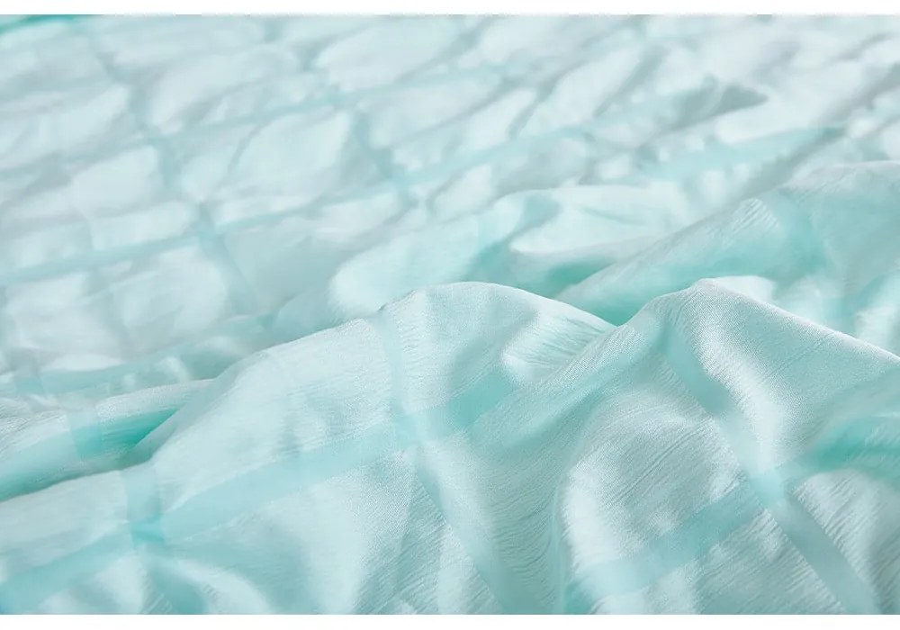 Biancheria da letto color menta in crêpe per letto singolo 140x200 cm Naomi – My House