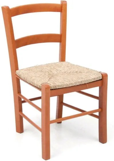 Sedia in legno seduta in paglia MEZZANA Ciliegio 71x39x39 cm seduta H39 cm