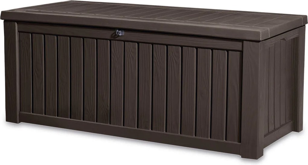 Baule Cassapanca da Esterno 155x64,4x72,4 cm in Resina Keter Rockwood Marrone...