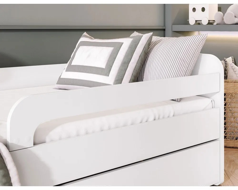 Letto da bambini bianco con materasso e rete inclusi 80x200 cm Duuli – ELTAP