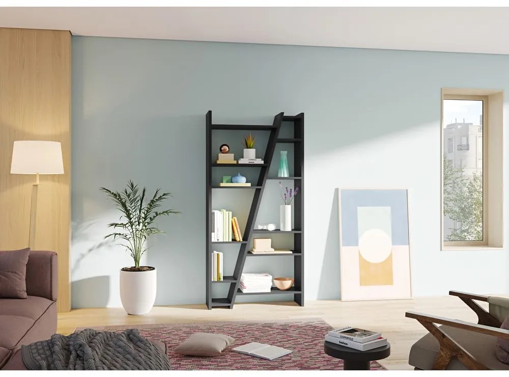 Libreria nera 97x195 cm Delta - TemaHome