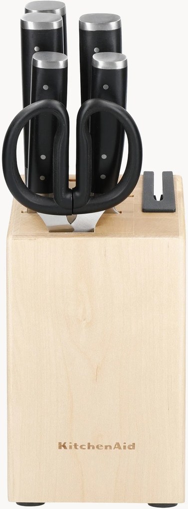Set ceppo portacoltelli in legno di betulla con coltelli Classic 6 pz