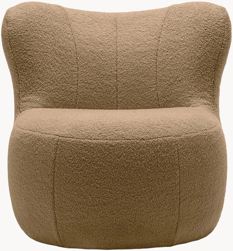Poltrona lounge imbottita in tessuto marrone-beige freistil173