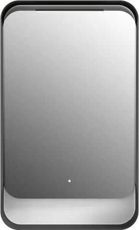 Specchio con illuminazione integrata bagno rettangolare DIVA ELMA L 60 x H 60 x P 12 cm nero