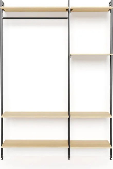 Kit cabina armadio PROJECT KIT GUARDAROBA 152X50CM INDUST in alluminio 152.5 x 220 x 50 cm marrone/antracite