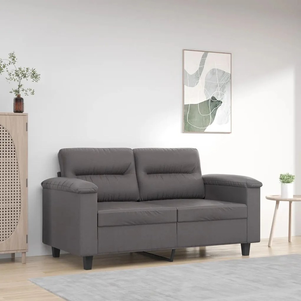 Divano A 2 Posti Grigio 120 Cm İn Similpelle /