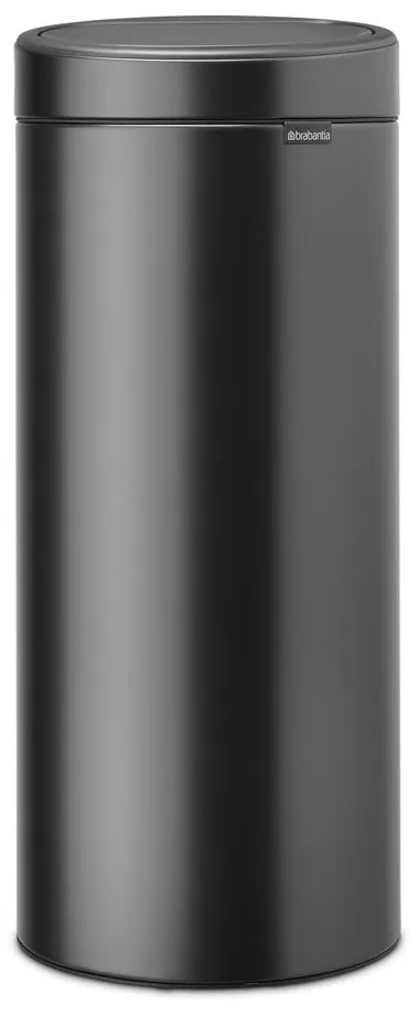 Bidone per rifiuti in acciaio grigio scuro touch 30 l Touch Bin - Brabantia