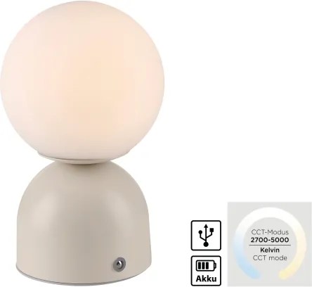 Schöner Wohnen 19218-39 - Lampada da tavolo LED dimmerabile RUDI LED/1,2W/5V grigia