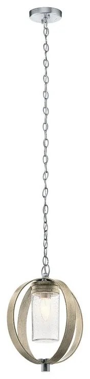 Lampione da giardino, KL-GRAND-BANK-P-DAG H 41 cm, argento, IP44 ELSTEAD