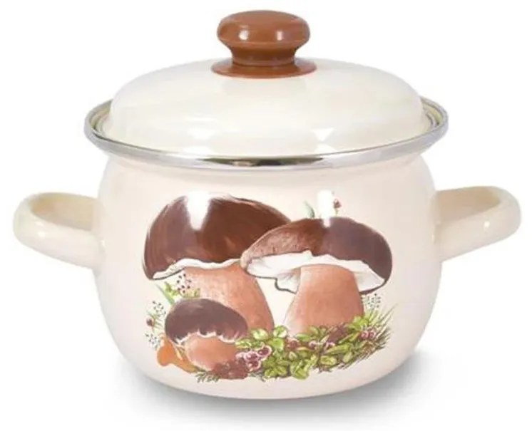 Pentola con coperchio TORO 2,5 l, motivo funghi