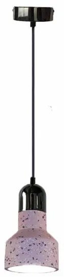 Lampadario a sospensione con filo TERRAZZO 1xE27/60W/230V diametro 12 cm rosso