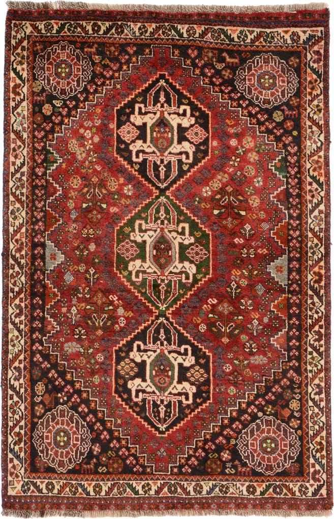 Gashghai Tappeto 110 x 160 (Iran) Annodato A Mano