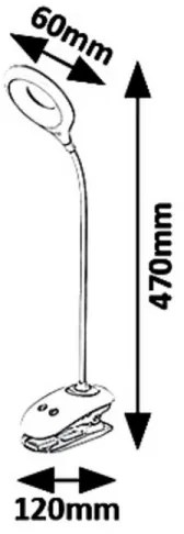 Rabalux 6448 - Lampada LED dimmerabile con clip HARRIS LED/4W