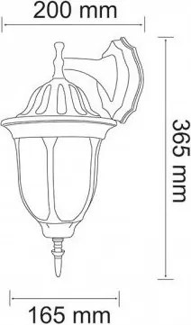 Applique da esterno a LED FLORENCJA 1xE27/10W/230V IP43