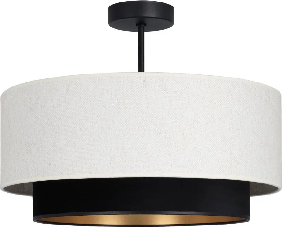 Plafoniera a montaggio superficiale NATIA, 1xE27/60W/230V, Ø 45 cm, bianco/nero