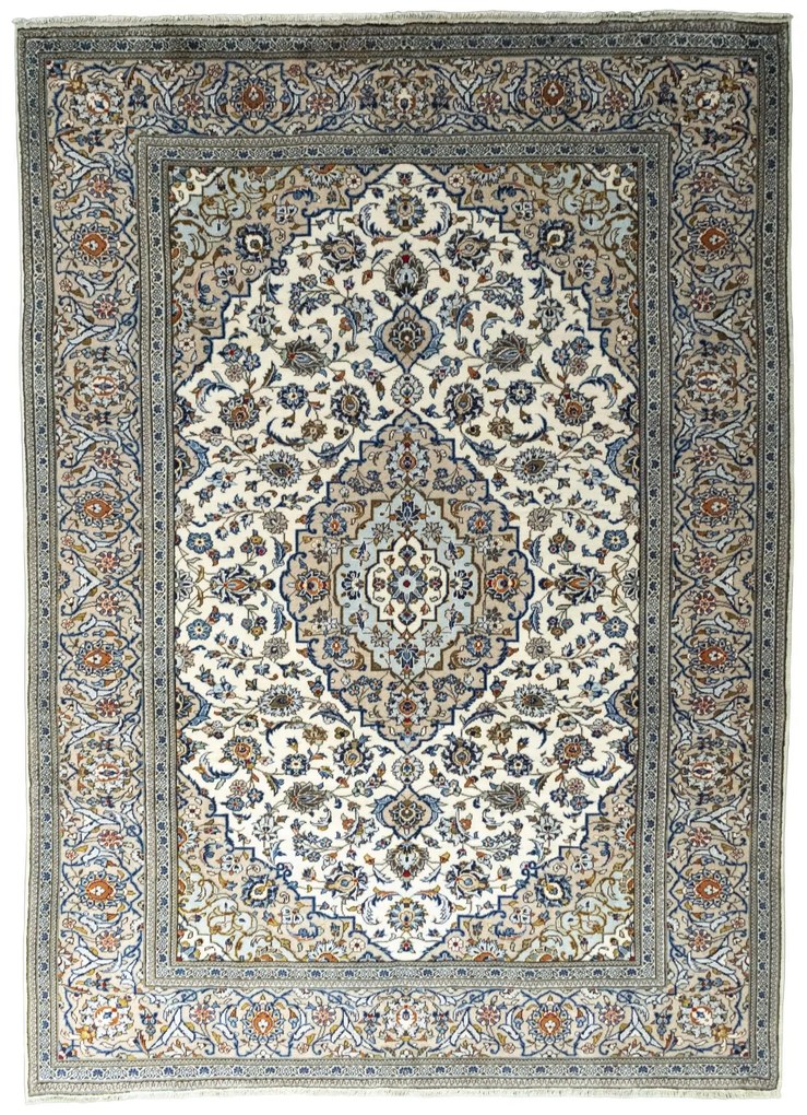 Kashan Tappeto persiano 330 x 240 Beige (Iran) Annodato A Mano