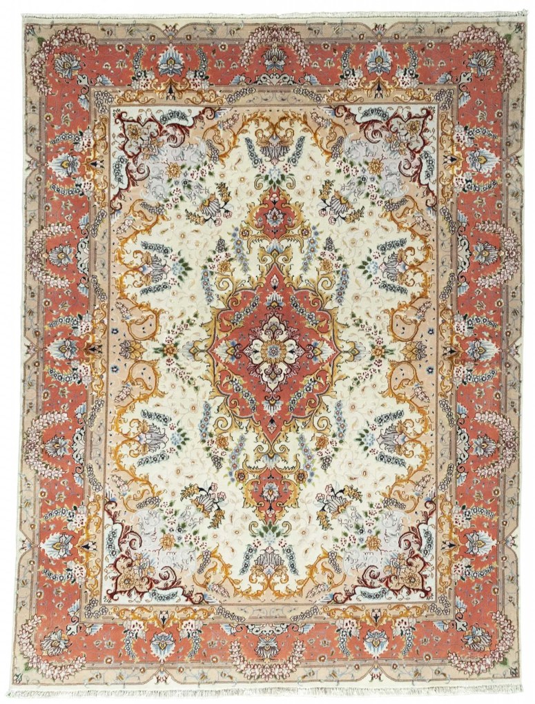 Tabriz Tappeto persiano 150x200 Beige (Iran) Annodato A Mano
