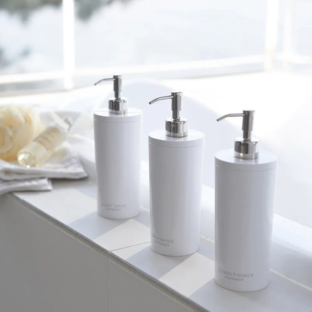 Dispenser per sapone bianco in plastica 500 ml Round – YAMAZAKI