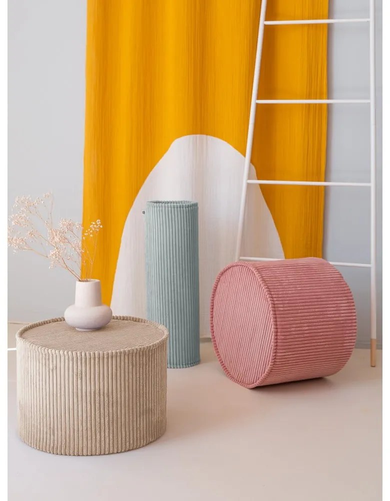 Pouf per bambini rosa con rivestimento in velluto a coste – Wigiwama