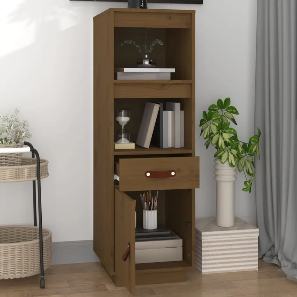 Credenza miele 34x40x108,5 cm in legno massello di pino
