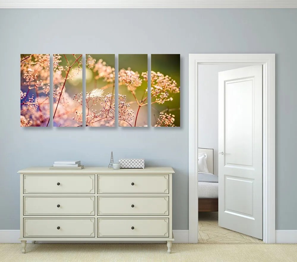 Quadri 5 pezzi – Natura morta di fiori