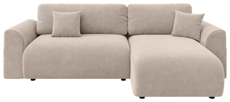 Divano angolare beige allungabile (con composizione variabile) Lorine – Ropez