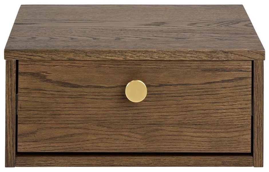 Comodino colore naturale scuro con effetto rovere Monfort – Actona