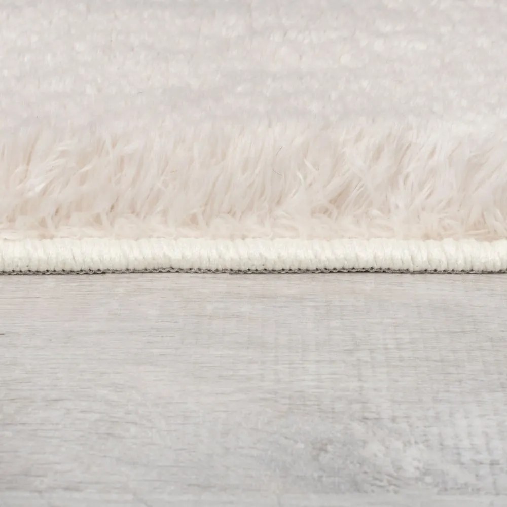 Tappeto in pelliccia sintetica crema 80x150 cm Faroe Wool Look Fur - Flair Rugs