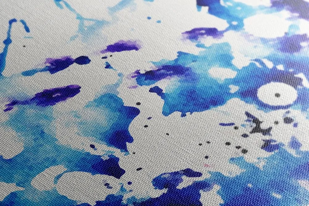 Quadro su tela – Acquerello blu in stile astratto